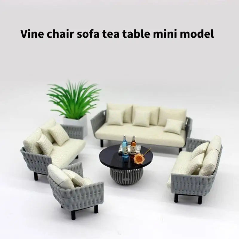 Miniature Sofa & Pillow – 1:20 1:25 1:30 Scale Dollhouse Furniture