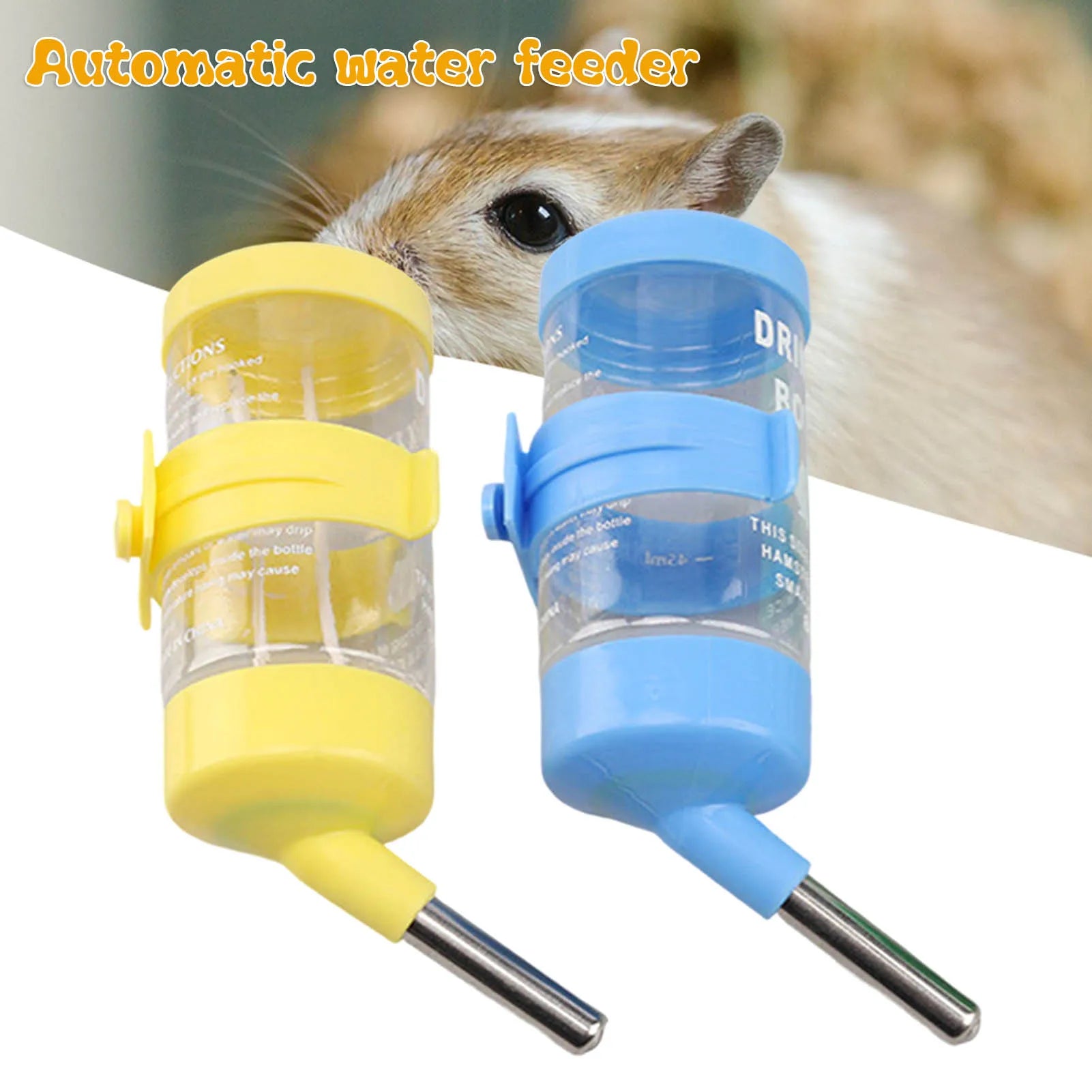 Hamster Water Bottle Plastic Dispenser Feeder Hanging Pet Drinking Bottle for Guinea Pigs/Hamsters/Bunnies/Ferrets Peaceful Pleasures Health and Wellness