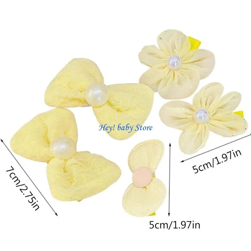 Baby Girl Flower Hair Clip Set – 10 Pcs Cute Hairpins