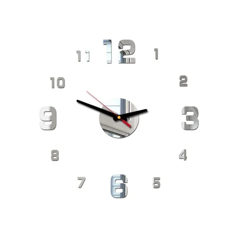 Luminous Decoration Digital Wall Clock Homes DIY Watches Frameless Decoration for Bedroom Families Living Room Stereo Led Peaceful Pleasures Health and Wellness Green 40cm