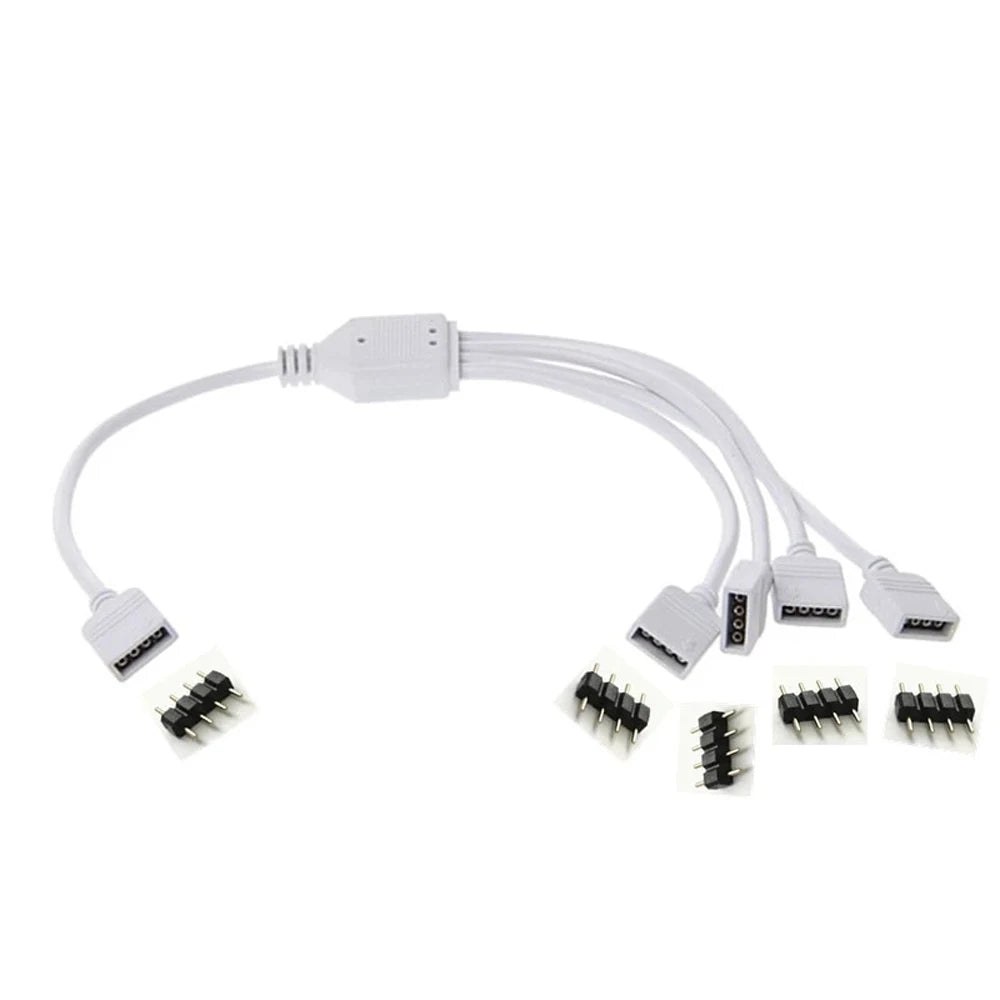 for 5050 3528 Female Connector LED Strip Adapter RGB Extension Cable 4 Pin Splitter Cable RGB Connector 4Pin RGB Splitter Peaceful Pleasures Health and Wellness