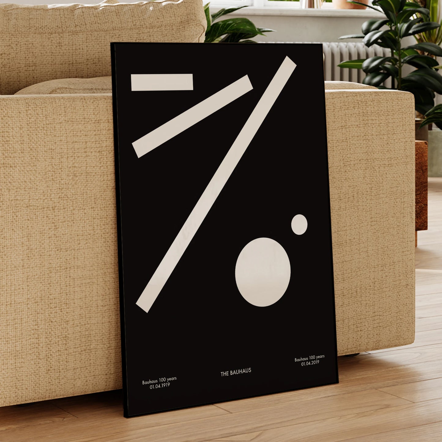 Bauhaus Geometric Wall Art Canvas Print | Aluminum Frame