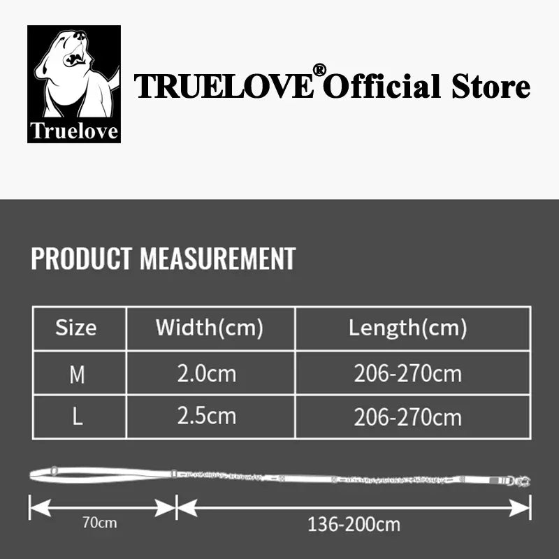 TRUELOVE Dog Leash Heavy Duty with Quick Release/Locking Frog Clip Waterproof Tactical Multi-function Bungee Cobra Buckle YL1833 Peaceful Pleasures Health and Wellness