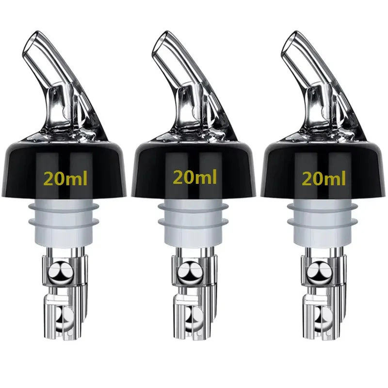 3pcs Printed Measured Bottle Pourer Spouts Liquor Pourers Quick Shot Spirit Driinks Wine Cocktail Whiskey Dispenser Bartender Peaceful Pleasures Health and Wellness 20ml