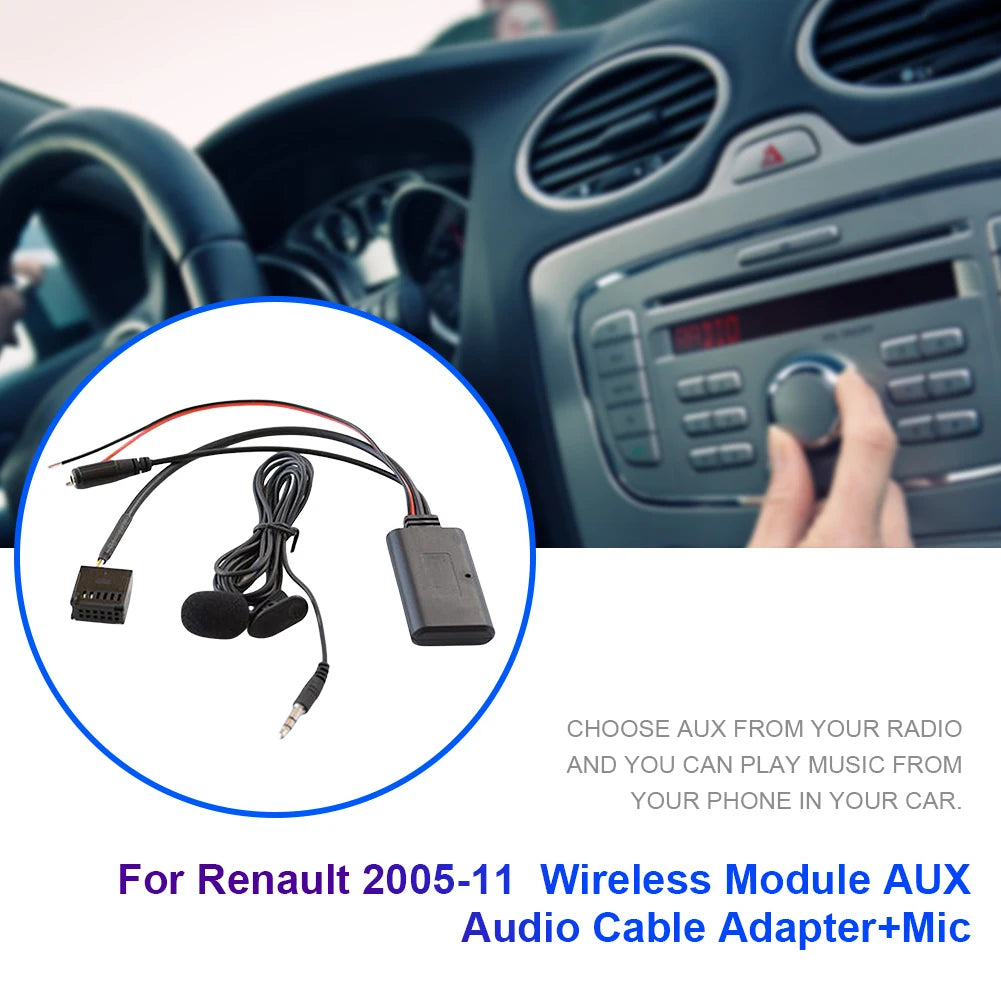 Bluetooth 5.0 AUX Adapter with MIC for Renault – Clio, Megane, Scenic, Laguna & More (2005–2011) Peaceful Pleasures Health and Wellness