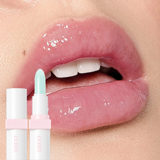 QIBEST Color Changing Lip Balm Tinted Lipstick Moisturizing Lasting Lip Stain Nourishing Anti-Cracking Repair Lip Care Cosmetics Peaceful Pleasures Health and Wellness