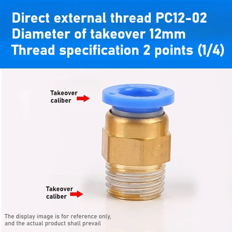 Copper Pneumatic Push-In Fitting | Quick-Connect Air Connector