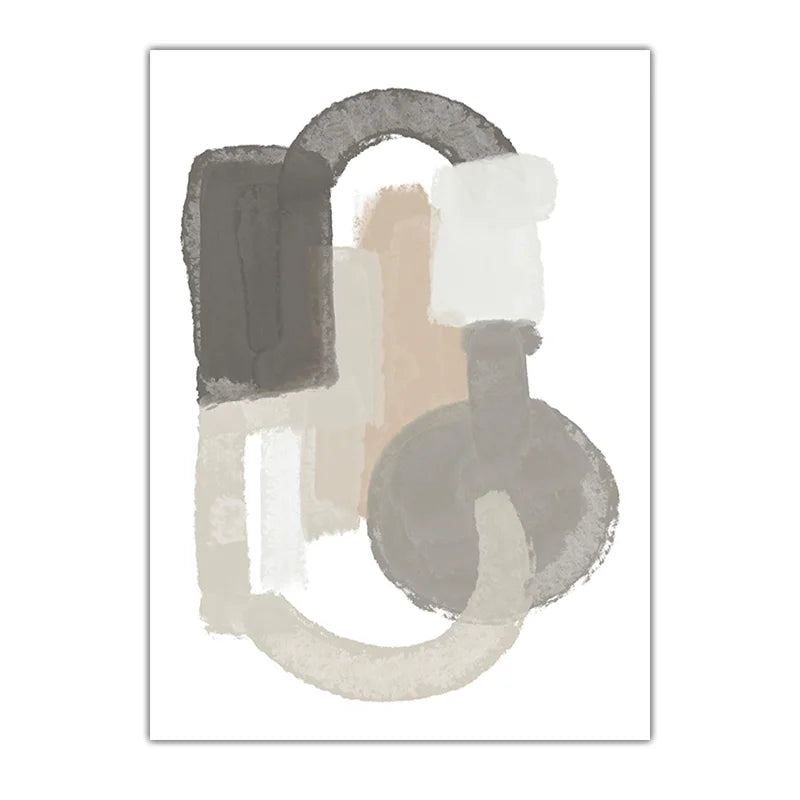 Abstract Wall Art Minimalist Geometric Canvas Painting Nordic Style Poster Prints for Bedroom Living Room Wall Decor Peaceful Pleasures Health and Wellness 02 15x20cm No Frame China Mainland
