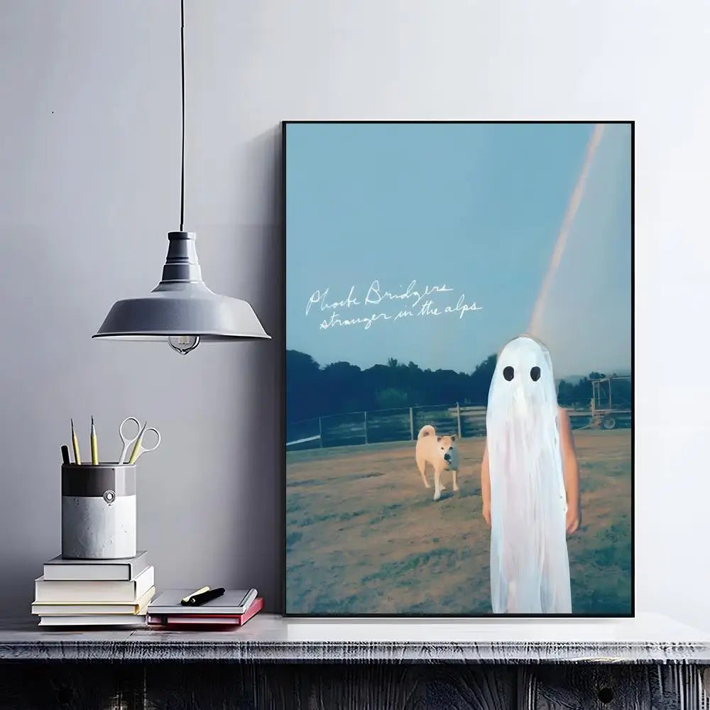 Phoebe Bridgers Poster – HD Waterproof Self-Adhesive Wall Art Music Wall Poster Peaceful Pleasures Health and Wellness Black8 15X20cmNoframe