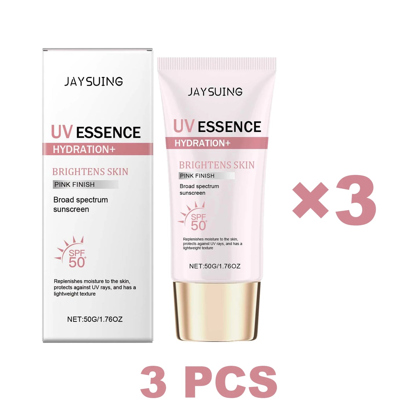 Jaysuing UV Essence Stick SPF 50+ Hydrating Oil Free Anti Sun Natural Sunblock Facial Moisturizer Soothing Skin Care Beauty Peaceful Pleasures Health and Wellness 3 pcs
