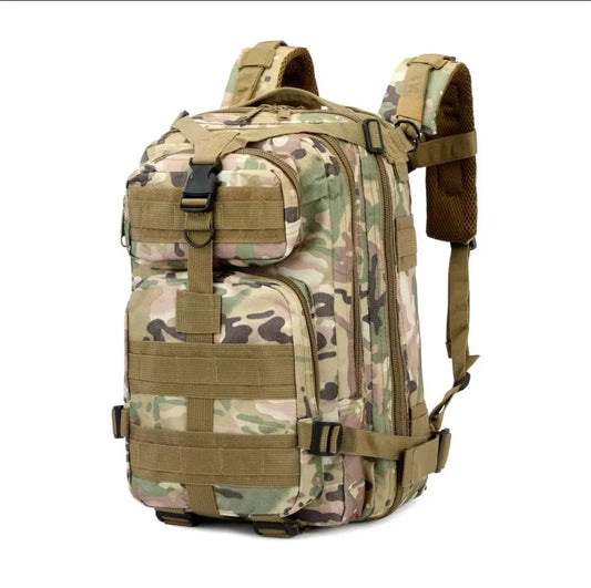 30L Large Duffle Bag, Outdoor Camouflage Backpack for Hiking Camping Travel Fishing Gym Peaceful Pleasures Health and Wellness Brown Cp Camo