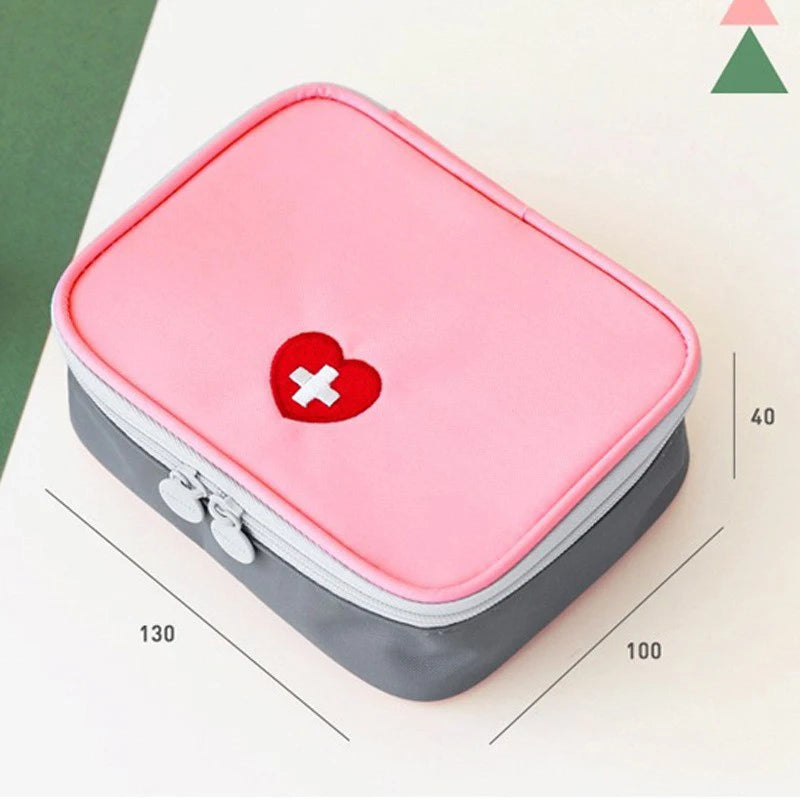 Heart-Shaped Travel First Aid Kit – Compact Emergency Pouch
