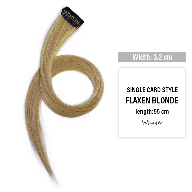 Colored Clip-In Hair Extensions | 55cm Synthetic Weft