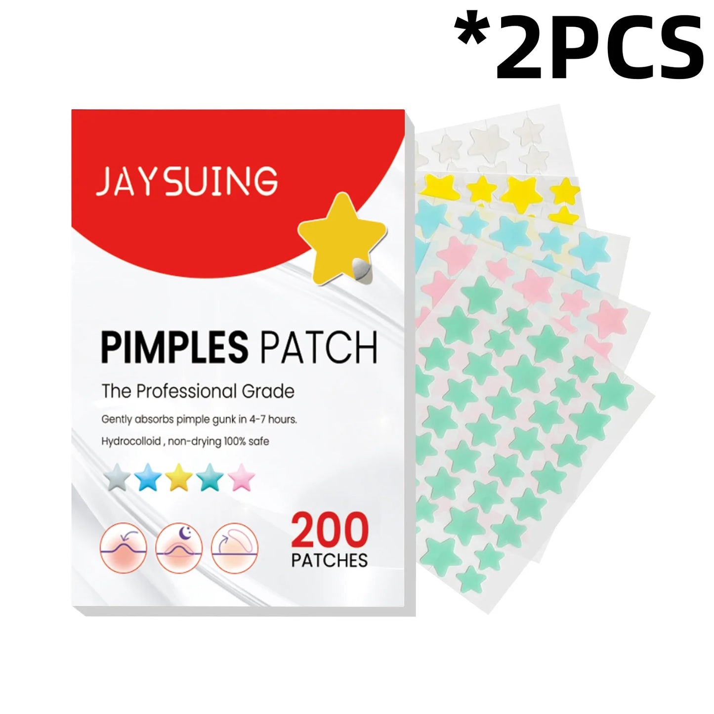 Jaysuing Hydrocolloid Acne Patches 200 Pcs | Blemish Dots