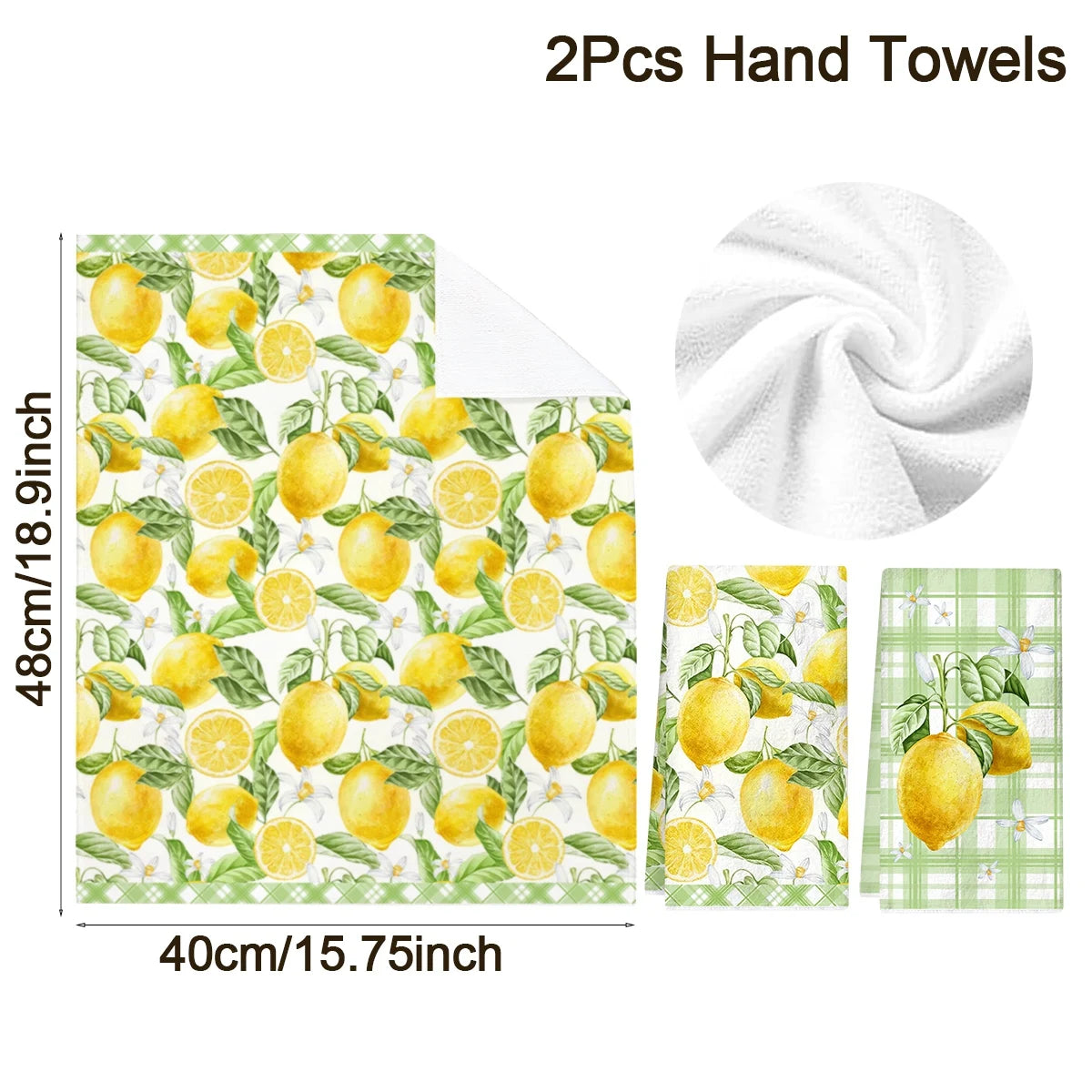Italy Lemon Hand & Dish Towels | Rustic Kitchen Tea Towels 2pc Kitchen Tea Towels Peaceful Pleasures Health and Wellness 350
