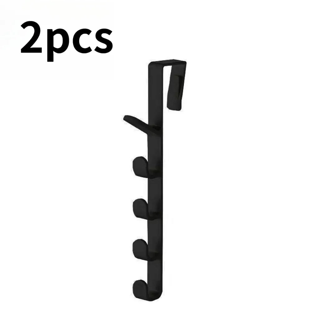 5-Hook Cabinet Door Hanging Rack | Kitchen & Bathroom Organizer