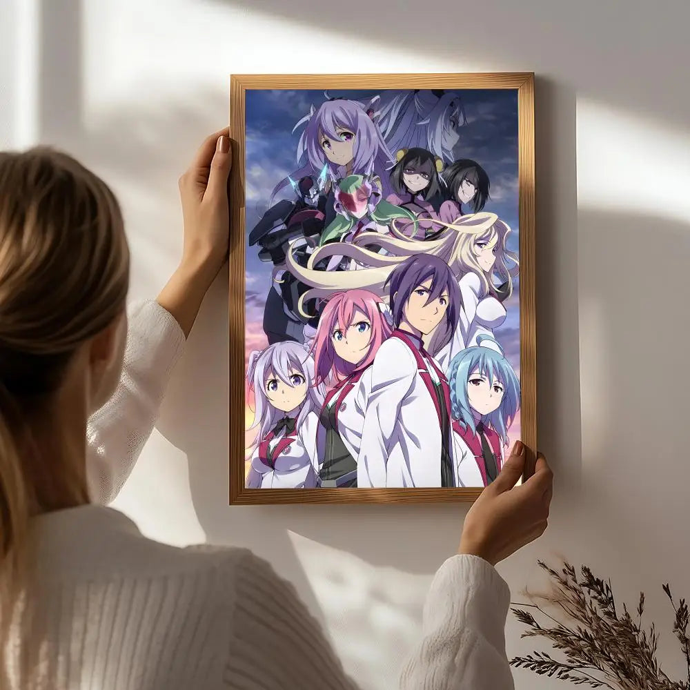 The Asterisk War Anime Poster – HD Self-Adhesive Wall Art Anime Wall Poster Peaceful Pleasures Health and Wellness White1 50X70cmNoframe