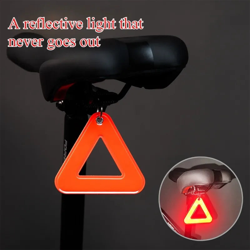 Bicycle Saddle Reflective Triangle Tag | Night Riding Safety Bike Safety Reflector Peaceful Pleasures Health and Wellness