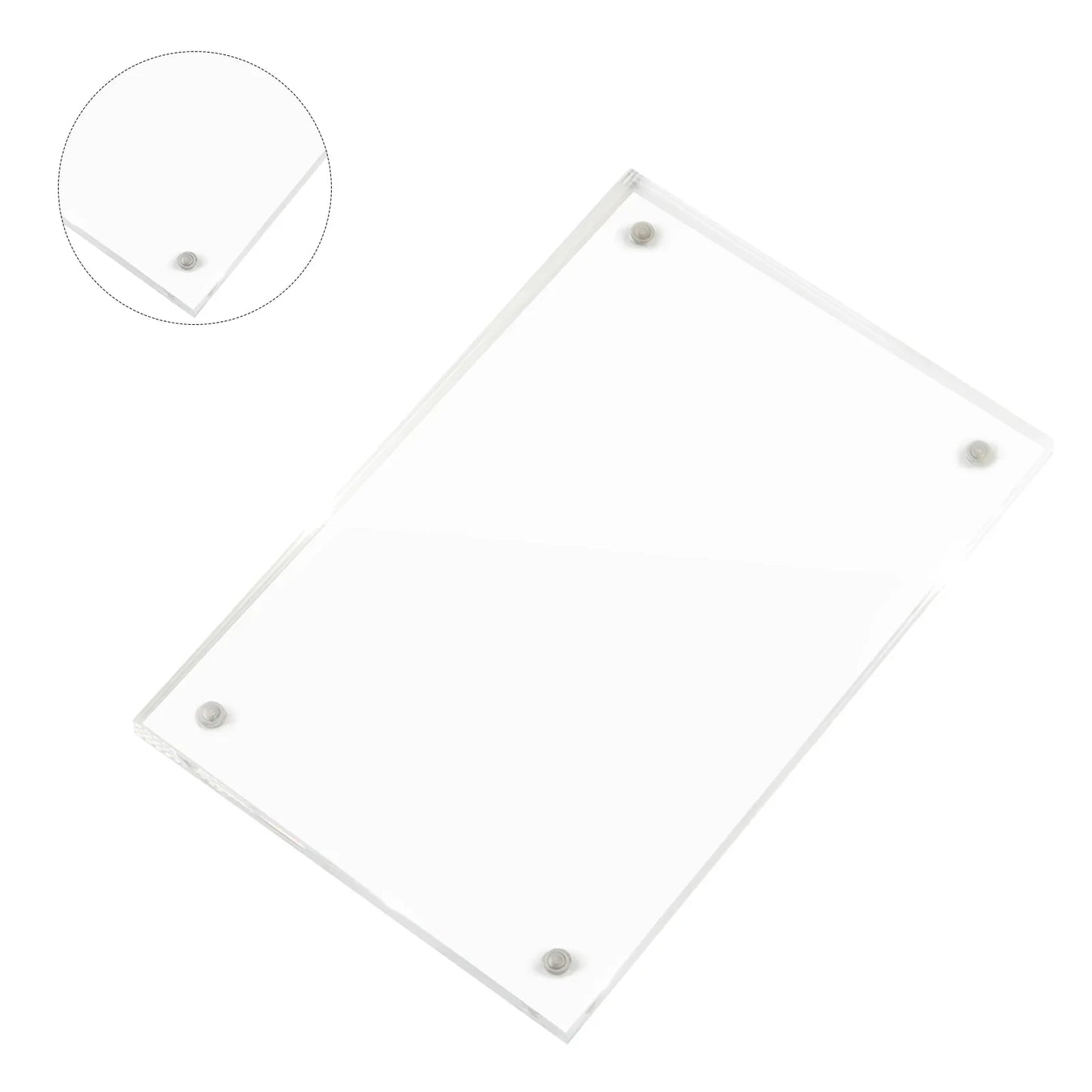 Magnetic Acrylic Photo Frame | Clear Desk Display Stand