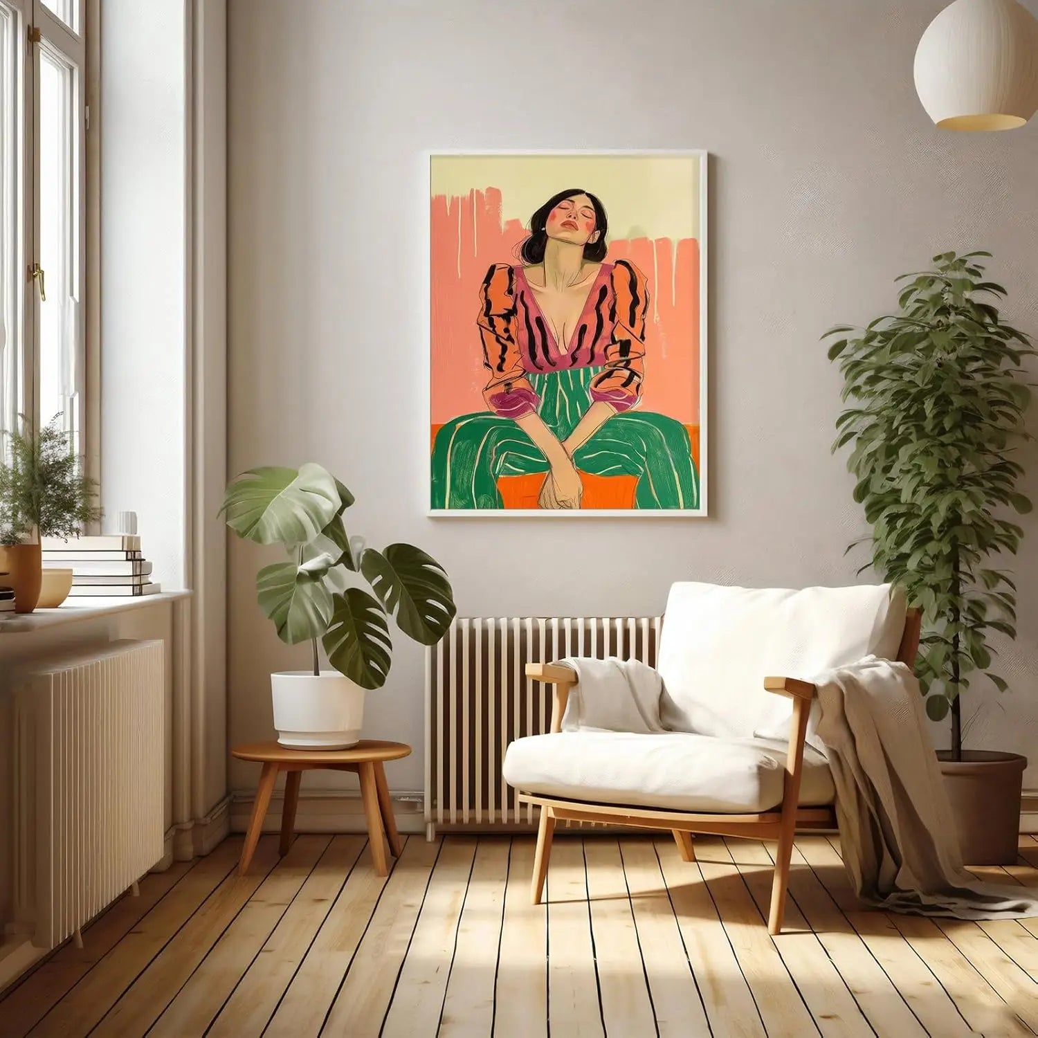 Abstract Wall Art Retro Female Dark Academy Pictures Gothic Posters Portrait Paintings Victorian Women Canvas Home Decorations Peaceful Pleasures Health and Wellness