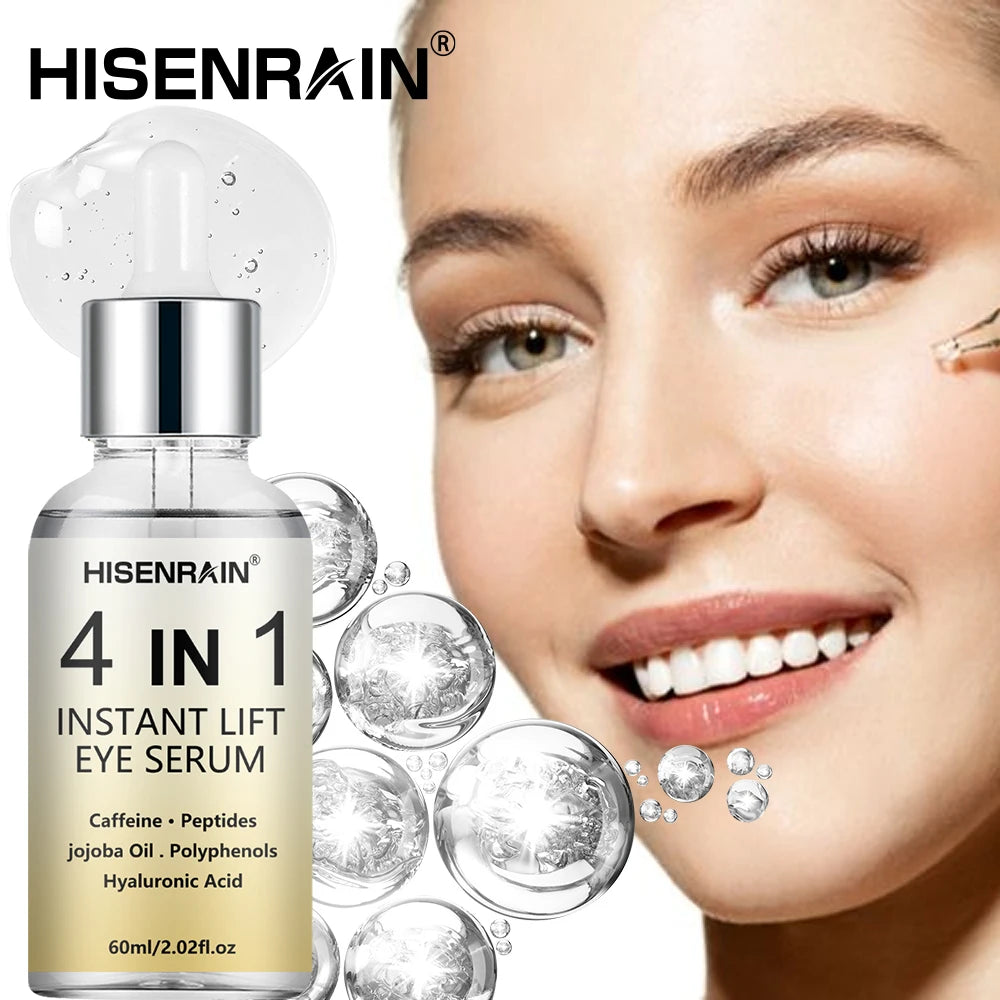 HISENRAIN 4-in-1 Anti-Aging Eye Serum - Dark Circles & Puffiness Removal, Day & Night Care, Rejuvenating Eye Treatment Peaceful Pleasures Health and Wellness