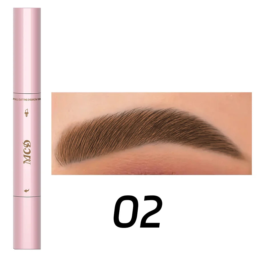 MCD 2-in-1 Waterproof Eyebrow Pencil & Brush Set – 3 Shades