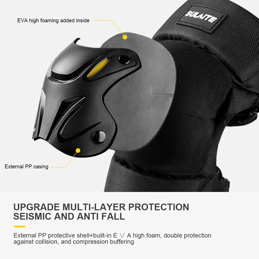 1Pair Electric Bike Motorcycle Motocross Racing Knee Elbow Guards Pads Braces Protective Gear Black Mountain Biking Racing Peaceful Pleasures Health and Wellness