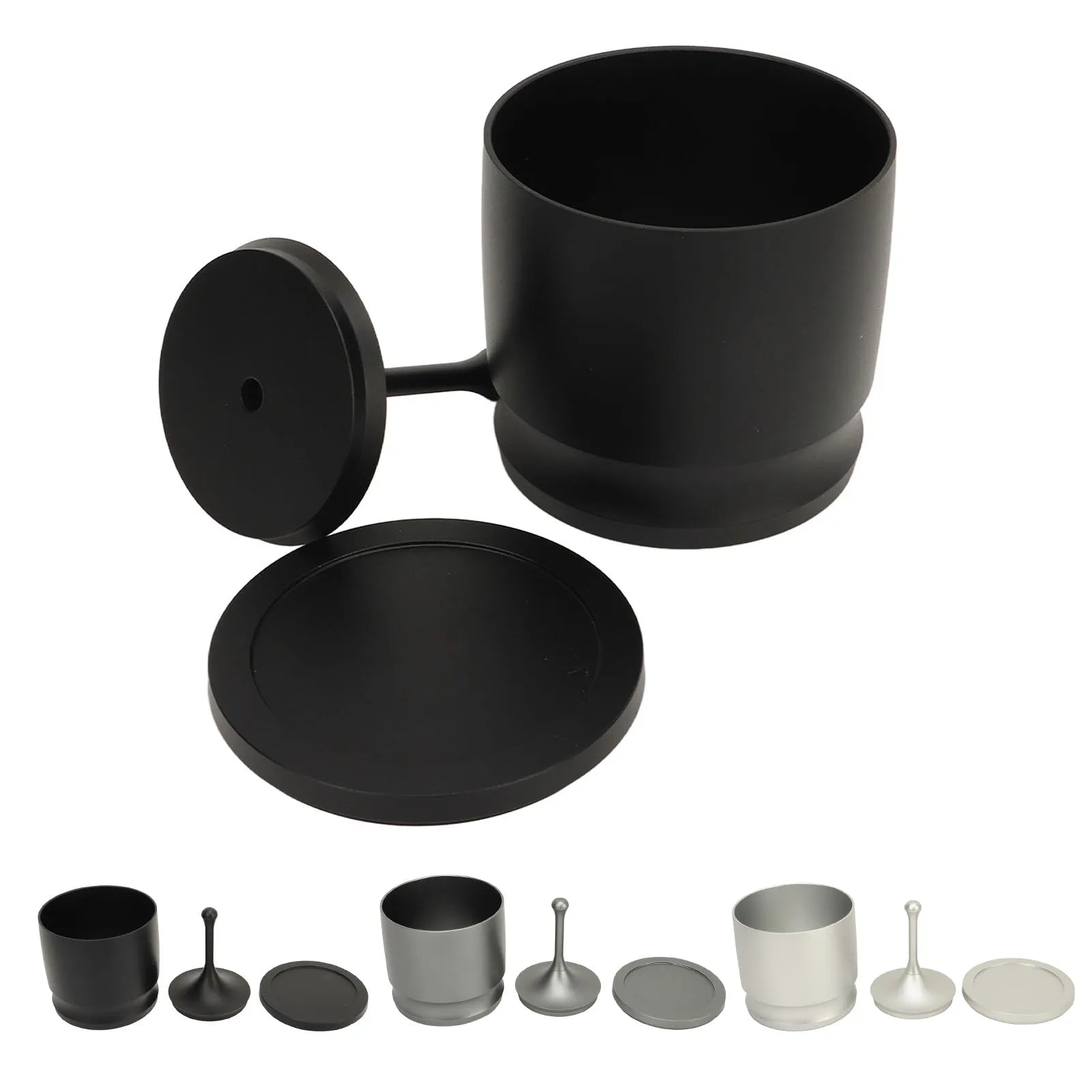 Coffee Supplies Coffee Dosing Cup Dosing Rings Press Aluminum Alloy Anti Flying Coffee Powder Picker Coffee Making Supplies 58mm Peaceful Pleasures Health and Wellness