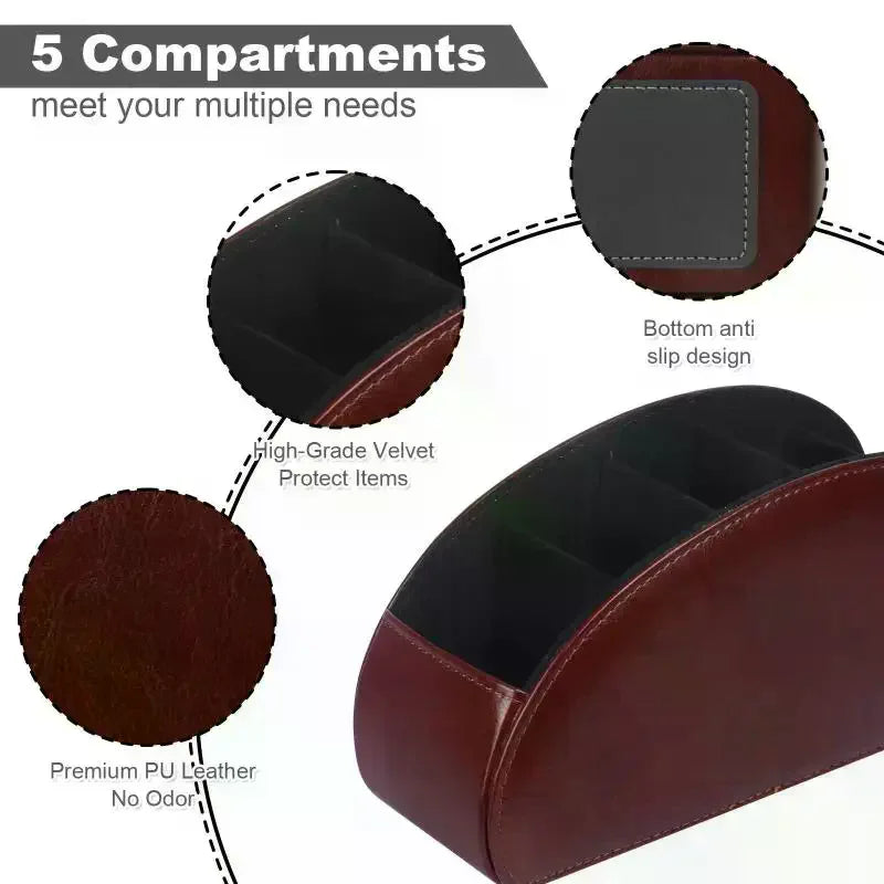 5-Compartment Remote Control Holder | Desktop Organizer