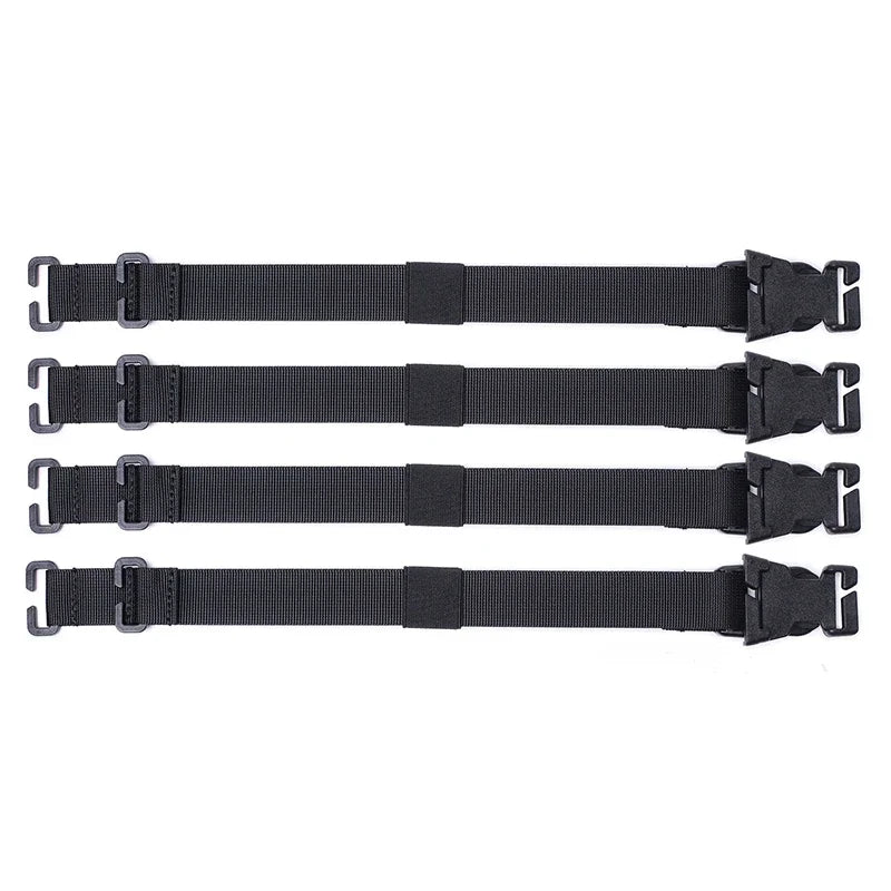 4-Pack MOLLE Webbing Straps – Tactical Backpack & Vest Adapter Tactical MOLLE Straps Peaceful Pleasures Health and Wellness Black-4pcs