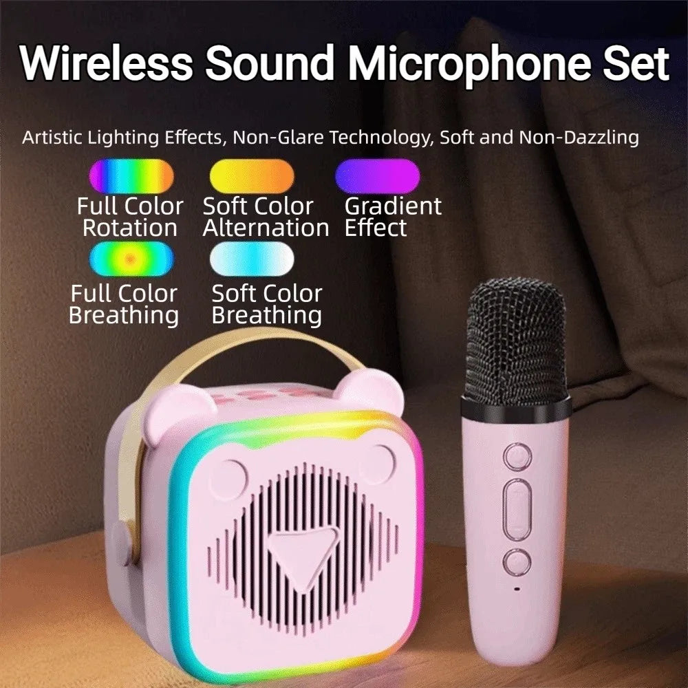 Portable Mini Karaoke Machine 3.5mm Earphone HIFI Surround Mini Bluetooth Audio USB Charging Bluetooth 5.3 Peaceful Pleasures Health and Wellness