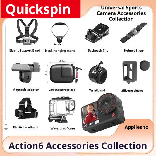 DJI OSMO Action 6 Full Accessories Kit – Case, Charger & More Action Camera Accessories Oasis Select