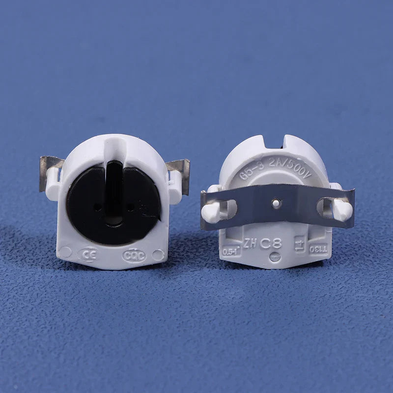 5-Pack T5 T8 Non-Shunted Tombstone Lamp Socket G5 G13 Base