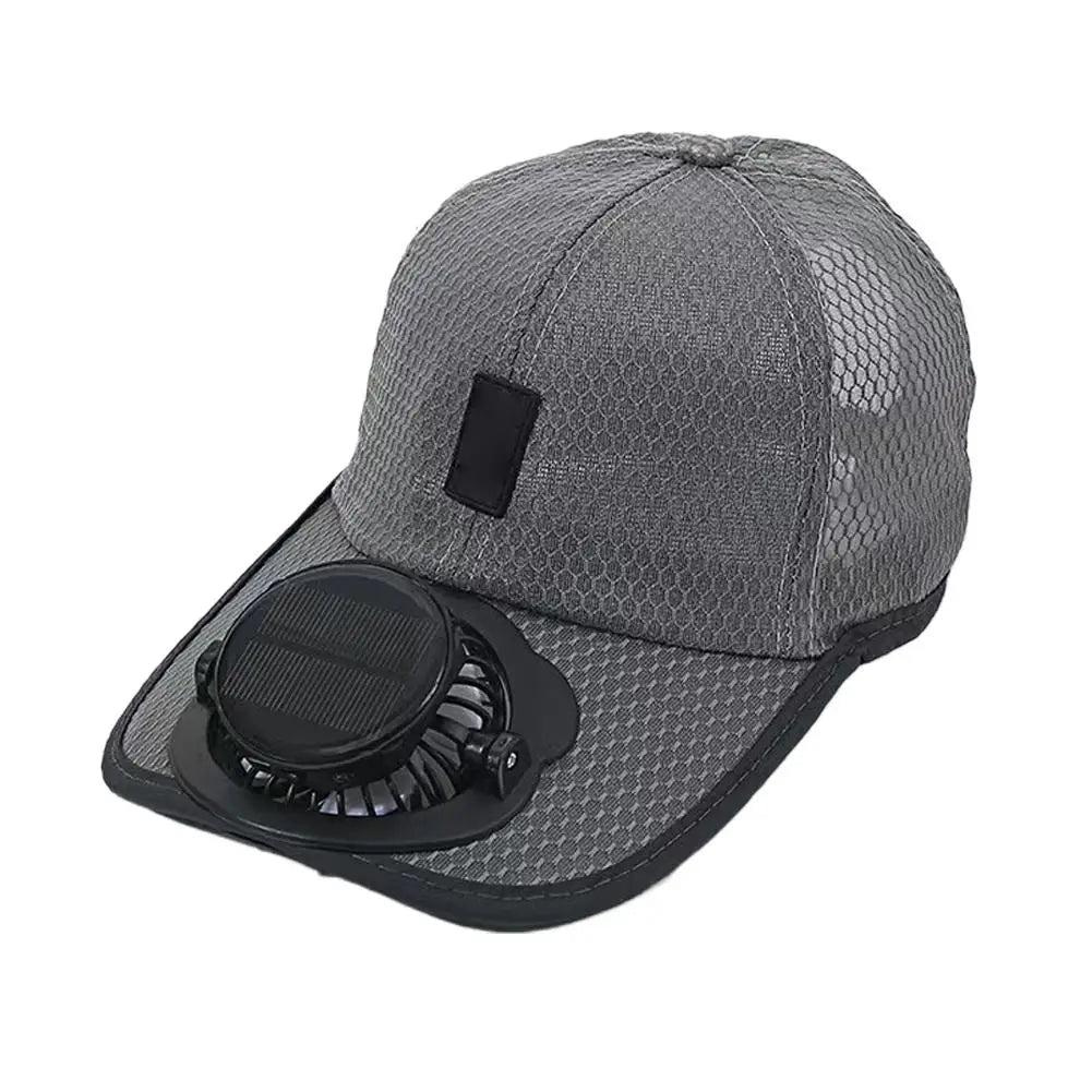 Solar Fan Hat – UV Protection Mesh Cap | Outdoor Cooling
