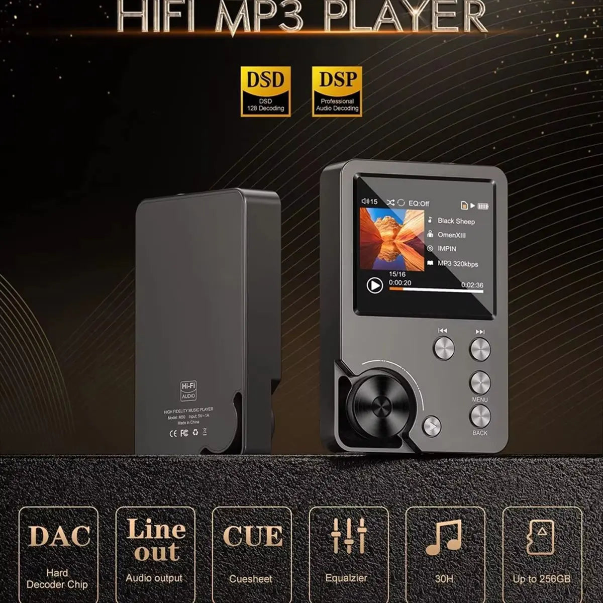 Hi-Fi MP3 Player Lossless DSD Audio + 64GB Memory Card Peaceful Pleasures Health and Wellness