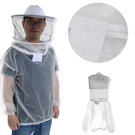 Breathable Mesh Beekeeping Jacket with Hooded Veil | Half Body Beekeeping Jacket Suit Oasis Select