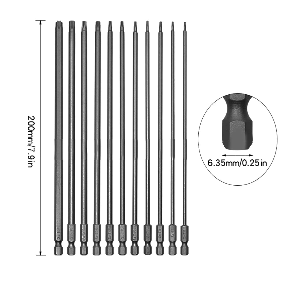 Torx Screwdriver Bit Magnetic Hole Hex Shank Electric Drill Hand
