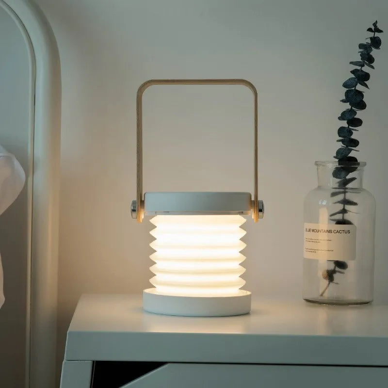 LED Foldable Lantern Desk Lamp | Touch Dimmer USB Rechargeable