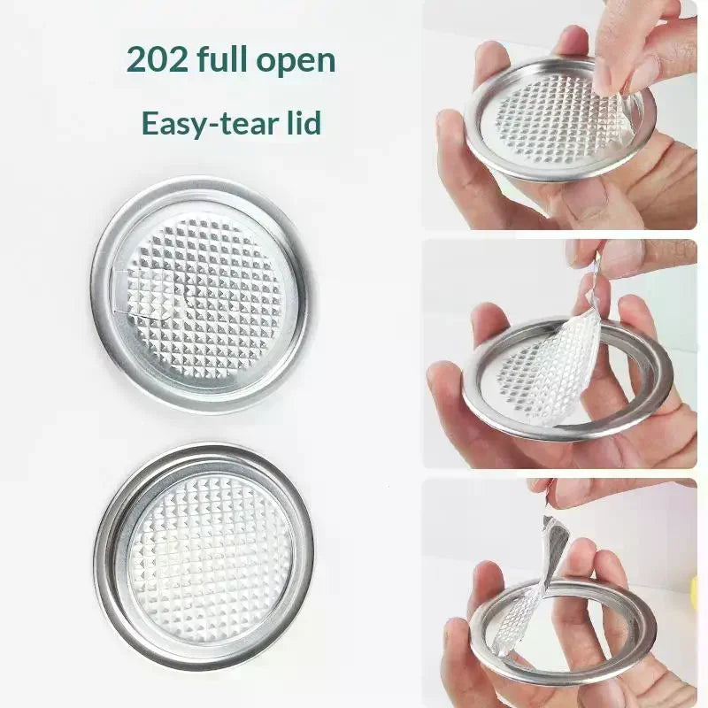 50pcs Aluminum Pull Ring Can Lids – Easy Open Soda Drink Covers