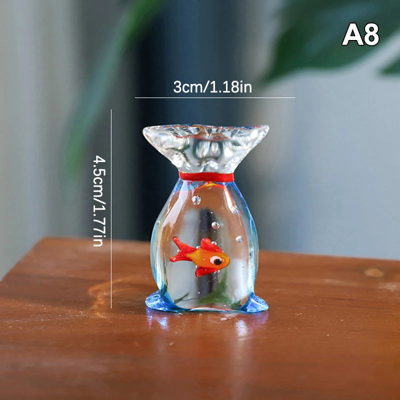 Handcrafted Glass Fish Figurine | Mini Pocket Fish Ornament