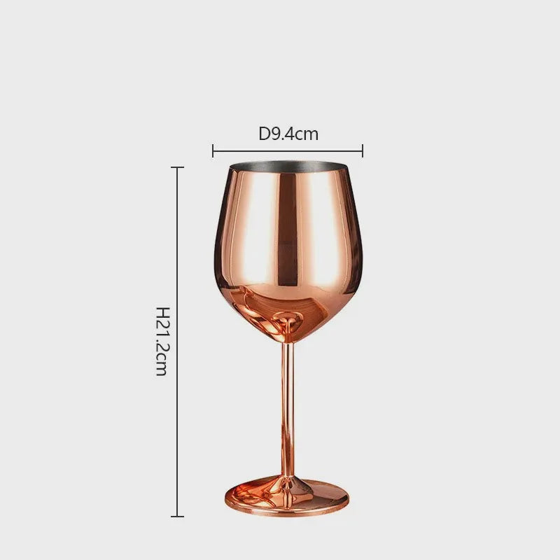 Stainless Steel Wine Glass Shatterproof Metal Glasses Red Wine Glasses Cocktail Glasses For Dinner Party Bar Champagne Flutes Peaceful Pleasures Health and Wellness