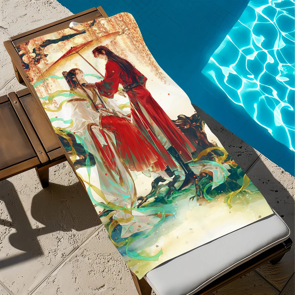 Anime Quick-Dry Beach Towel | Soft Microfiber Pool & Travel Quick-Dry Beach Towel Peaceful Pleasures Health and Wellness z1 STJ80x160CM