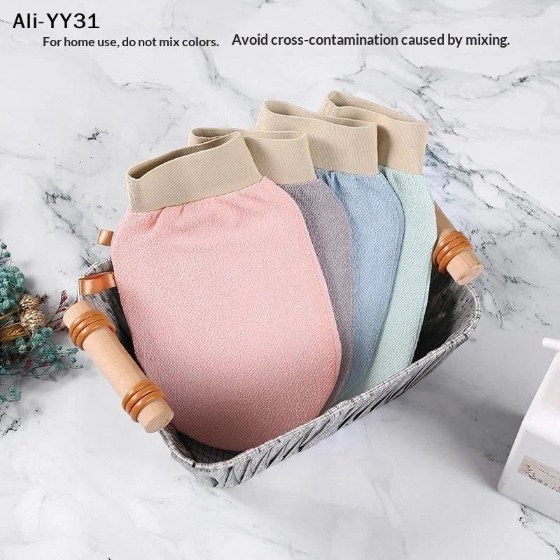 Exfoliating Bath Gloves | Microfiber Scrub Gloves 4-Pack