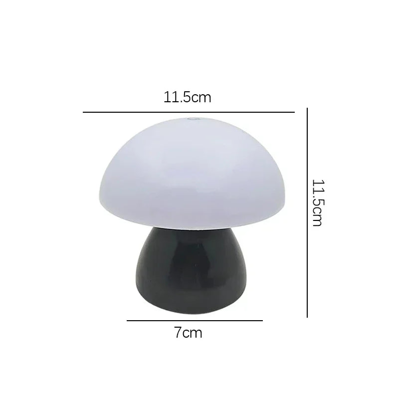 New Creative Night Lights Mushroom Lamp Table Lamp Pat Lamp Bedroom Bedside Lamp Bar Dining Table Lamp Warm White Ambient Lights Peaceful Pleasures Health and Wellness Black
