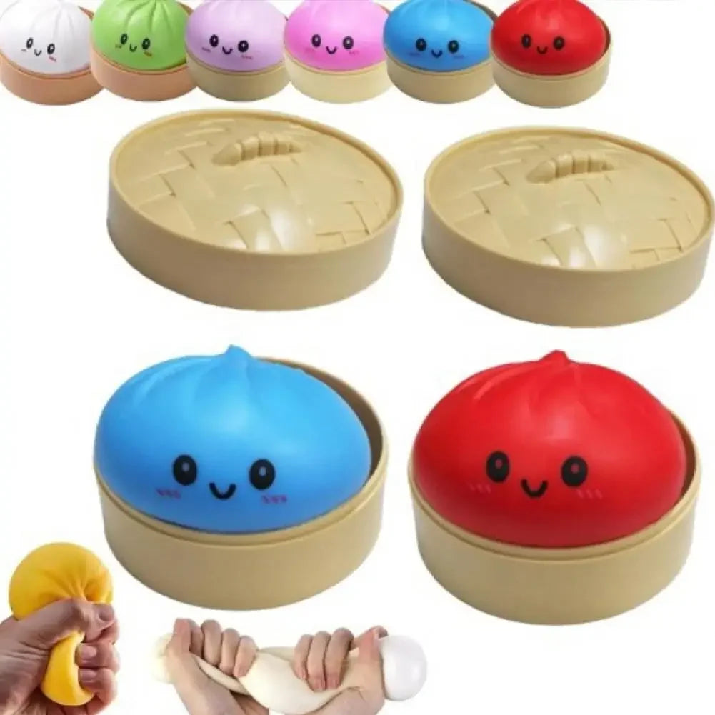 Colorful Dumpling Squishes Stress Balls, Reusable Slow Rebound Decompression Toys, Dough Ball for Stress Relief & Children Gift Peaceful Pleasures Health and Wellness