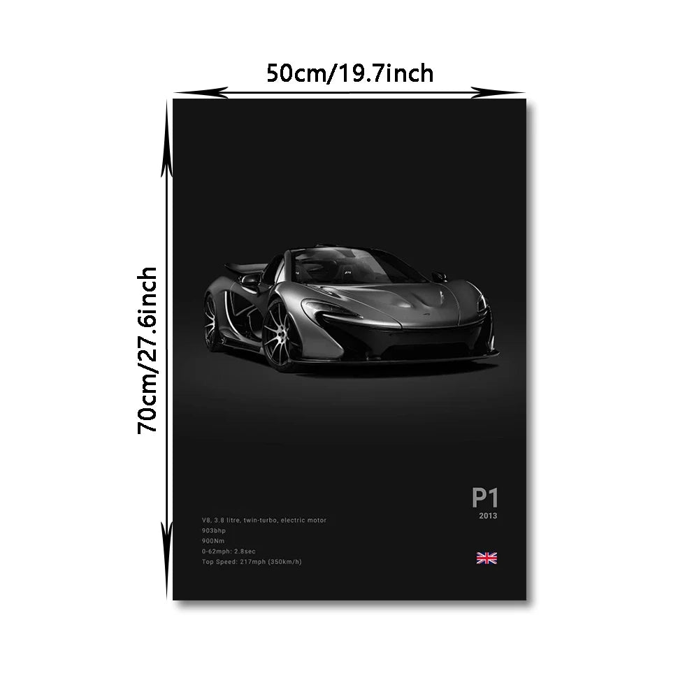SENNA 720S ARTURA Canvas Wall Art Print Poster P1 765LT Supercar Decorative Painting Modern Home Decor Car Lover Gift Unframed Peaceful Pleasures Health and Wellness