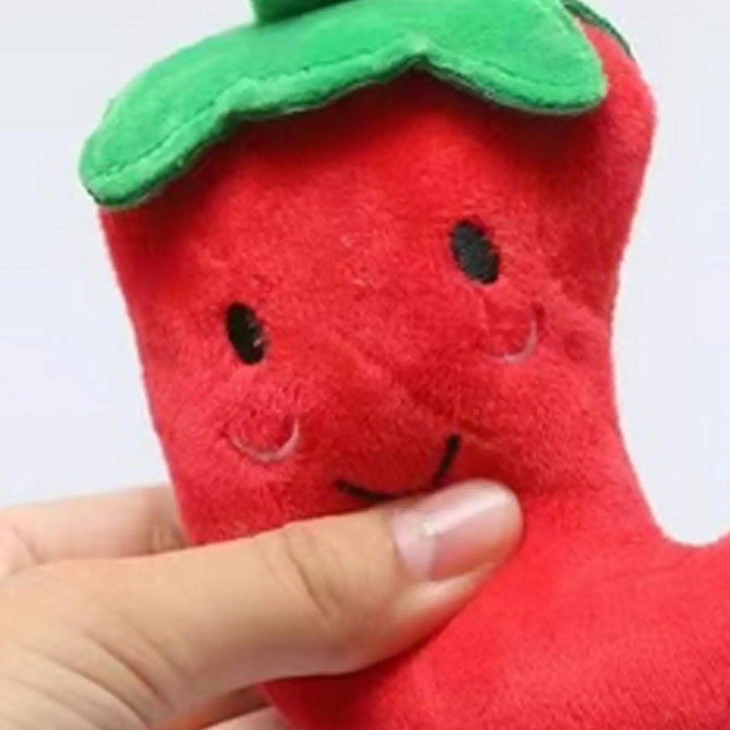 Chili-Shape Squeaky Plush Dog Toy – Bite-Resistant Chew Toy