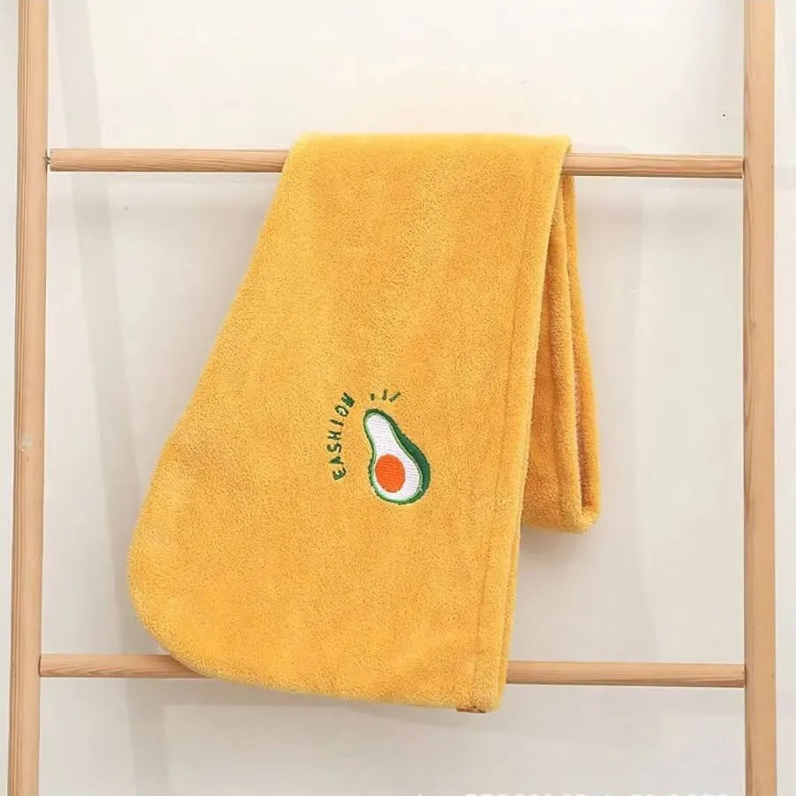 Coral Fleece Dry Hair Cap – Soft, Absorbent & Quick-Drying Hair Drying Cap Peaceful Pleasures Health and Wellness YELLOW