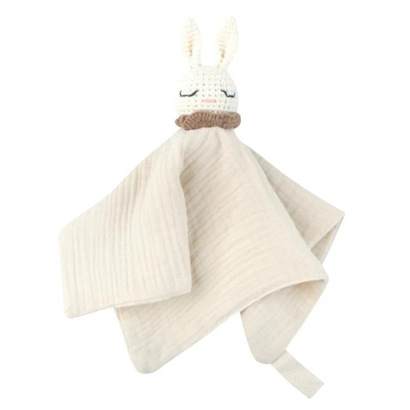 Baby Knitted Rabbit Comforting Towel | Soft Soothe Doll for Newborns