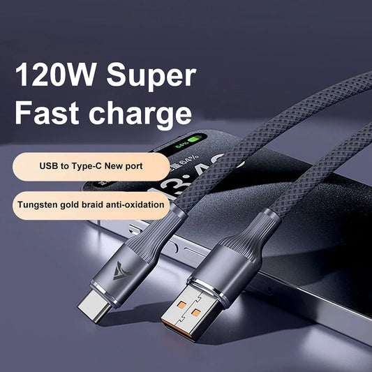 120W USB-C Fast Charging Cable 6A – Huawei, Xiaomi, OnePlus USB-C Charging Cable Peaceful Pleasures Health and Wellness